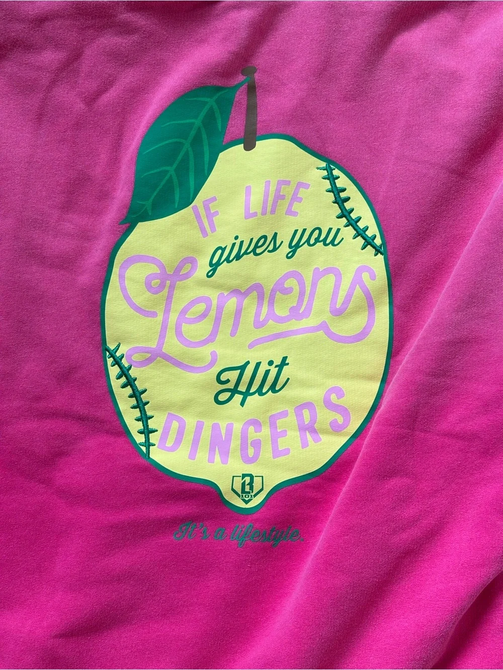 Boys' Pink Gradient Hoodie with Lemon Graphic